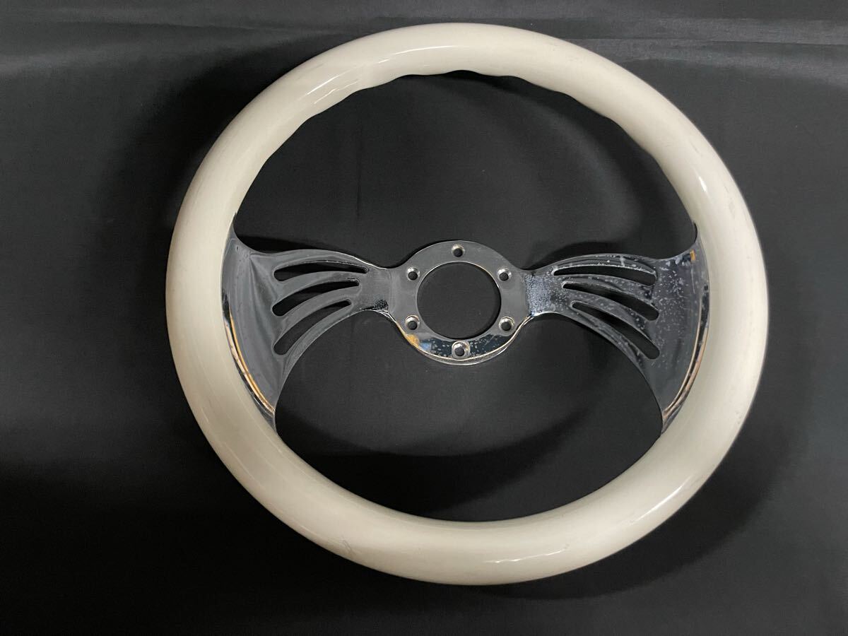 美品『junis』ウッドハンドル 35Φ ジャニス ウッドステアリング 旧車