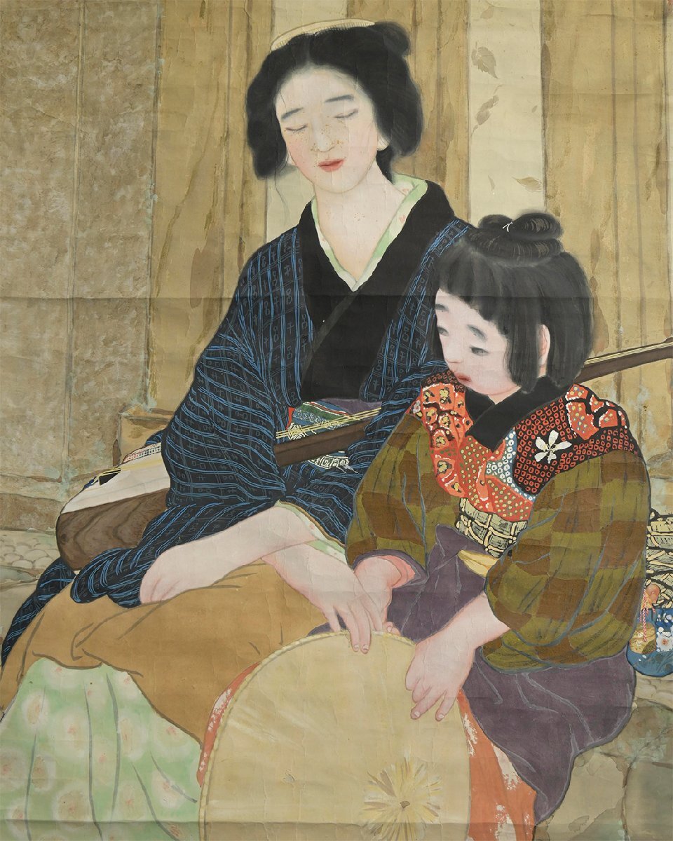 純】若尾 和呂「油彩3号・共シール～春霞・膜面描法の神秘的美人画