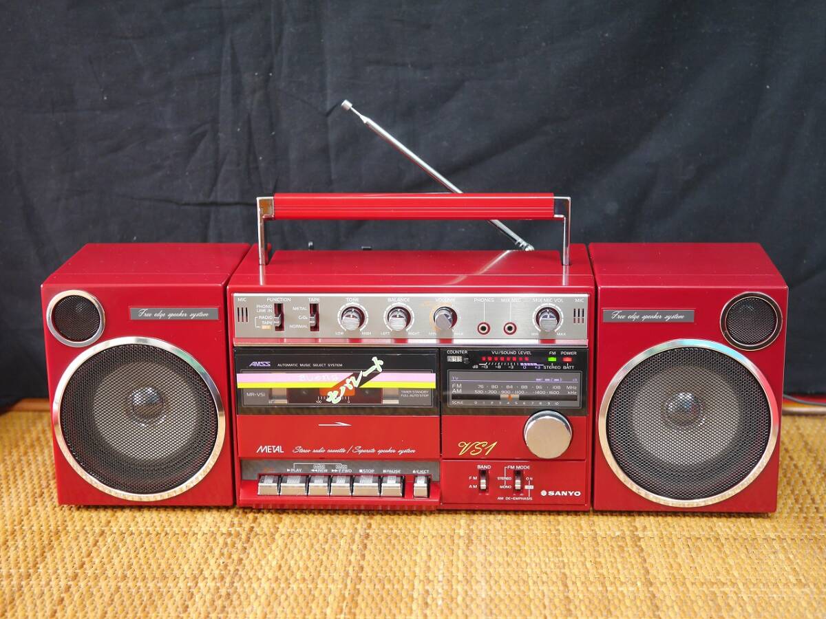 中古】稀少品 SANYO 80年代 ミニコンポ 「DC-W05 CD」 PL&SP&TAC SET品