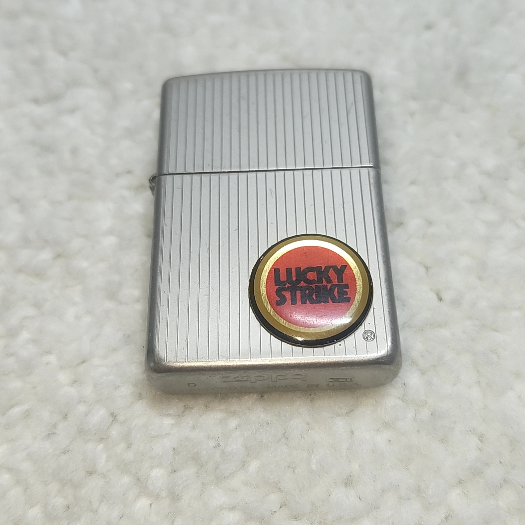 貴重 Zippo ラッキーストライク バイク メタル貼り 1994年製 シリアル