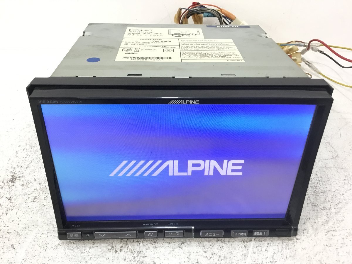 アルパイン VIE-X08S HDDナビ フルセグ 2011年 ジャンク 送料格安の