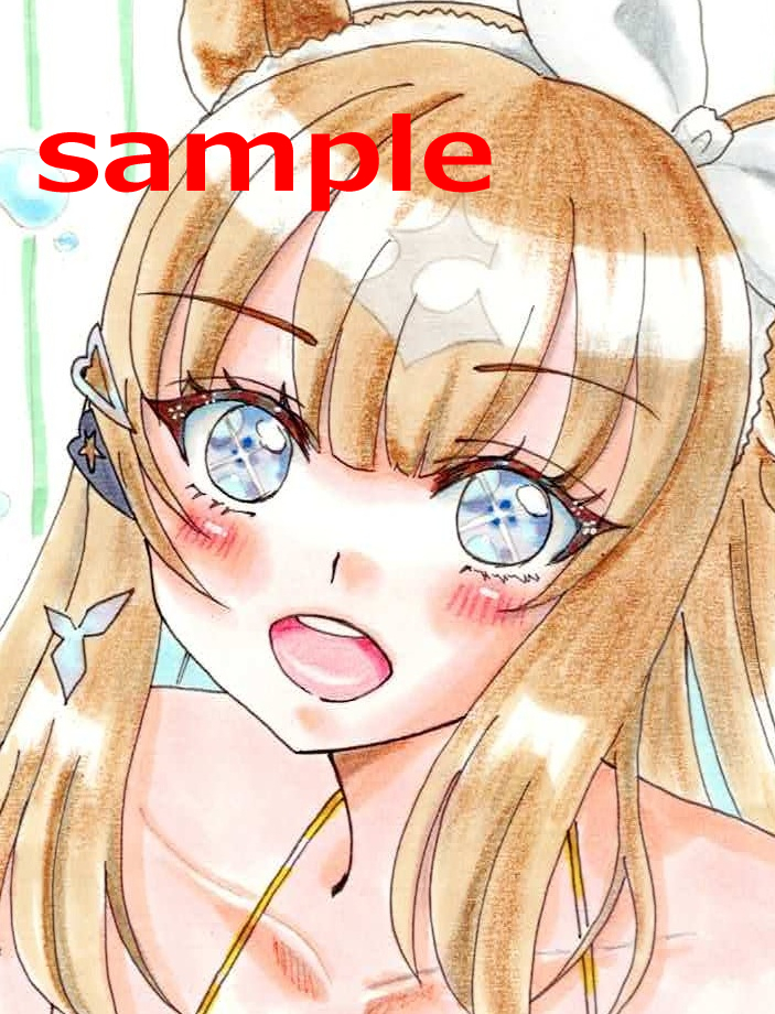 未使用】☆A4同人手描きイラスト☆色鉛筆画ウマ娘「アーモンドアイ