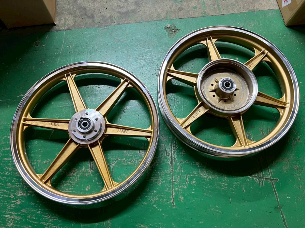 中古】GSX400E 刀 後期型 スズキ純正 ホイール Wディスク用 前後18