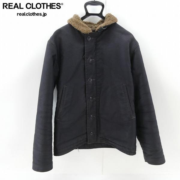 1円 美品 トイズマッコイ BECK 666 ライダースジャケット 40 ネイビー