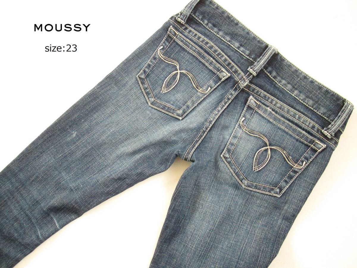 即決 Moussy マウジー レディース ストレッチ スキニー デニム パンツ ジーンズ ローライズ W23 ウエスト約70cm の落札情報詳細 ヤフオク落札価格情報 オークフリー スマートフォン版