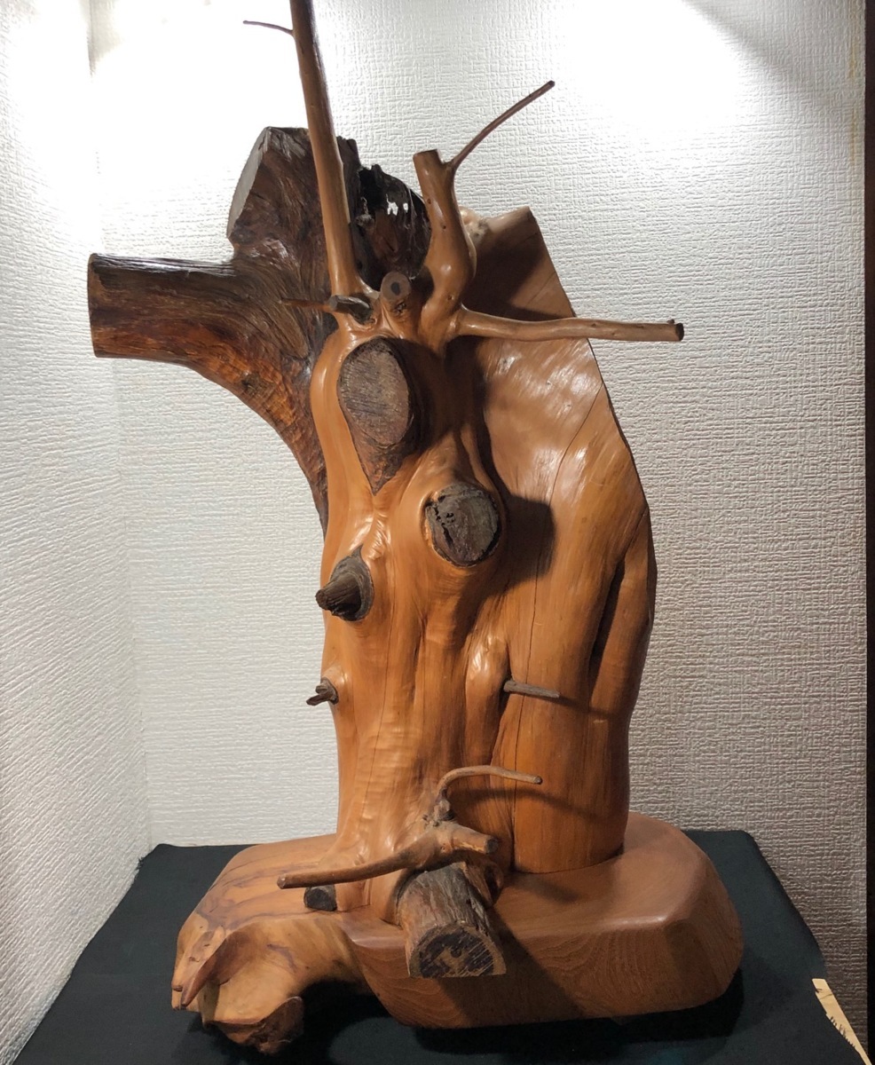 古木のオブジェ 古民家 和室 床の間 アート インテリア 切株 切り株