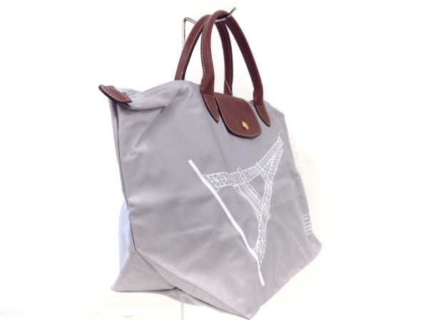 ロンシャン Longchamp ハンドバッグ ナイロン レザー ライトグレー ブラウン 白 折りたたみ エッフェル塔 バッグ の落札情報詳細 ヤフオク落札価格情報 オークフリー スマートフォン版