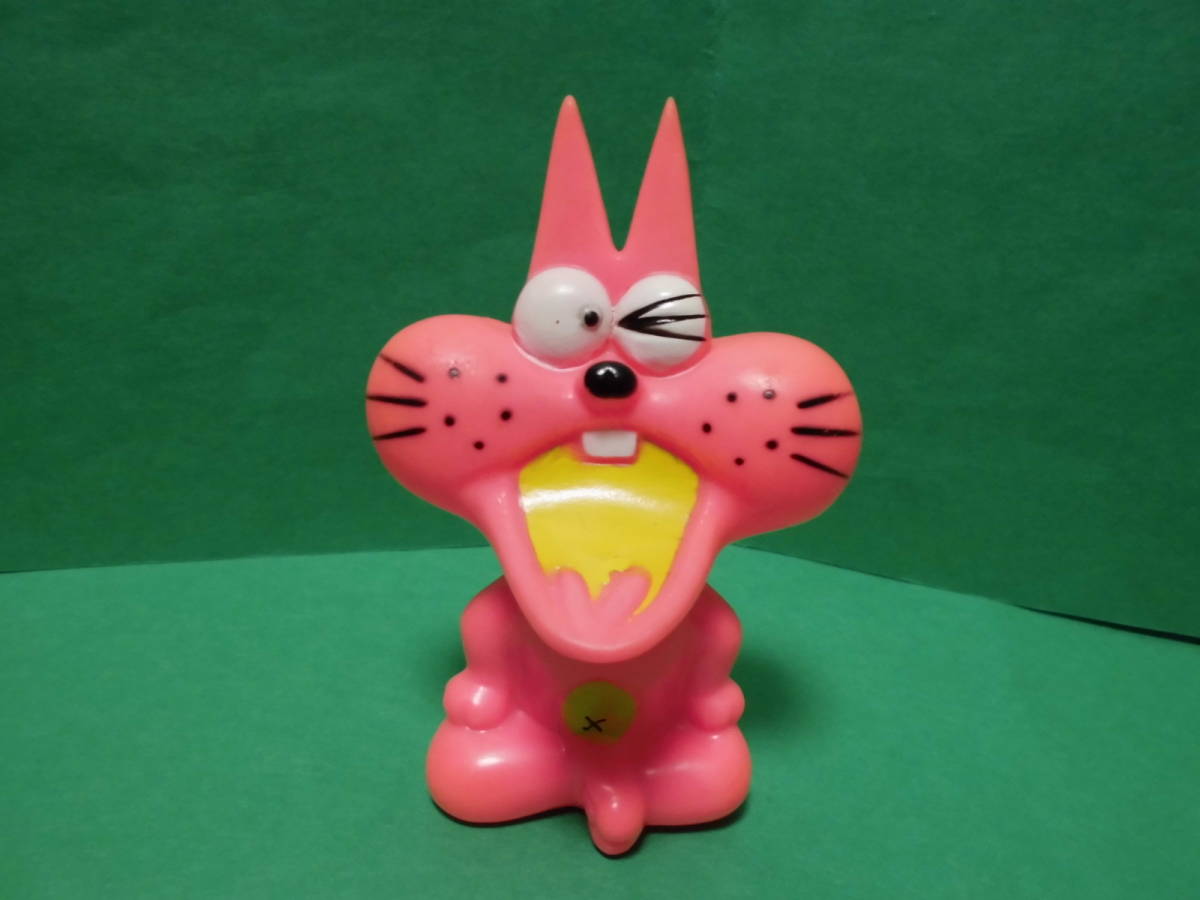 ソフビ　ニャロメ　レトロ 希少)ニャロメ.ソフビ. 野村トーイ.赤塚不二夫.もーれつア太郎 - メルカリ