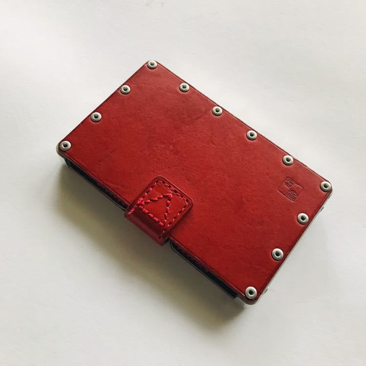 エアロコンセプト　名刺入れ　RED エアロコンセプト】Emijah(名刺入れ）クロコダイル革｜ルビー