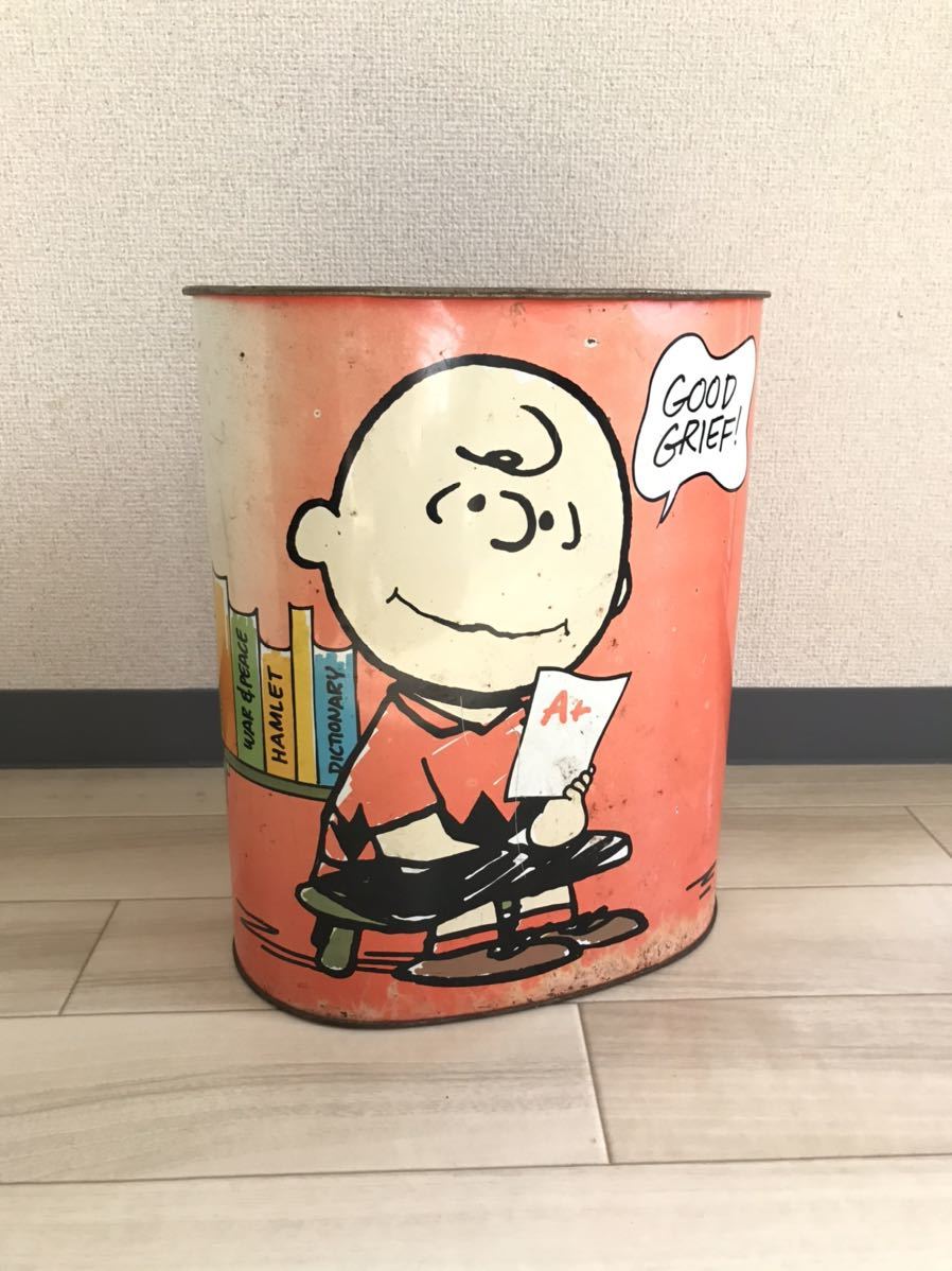 70s ビンテージ スヌーピー ゴミ箱 cheinco社製 バケツ