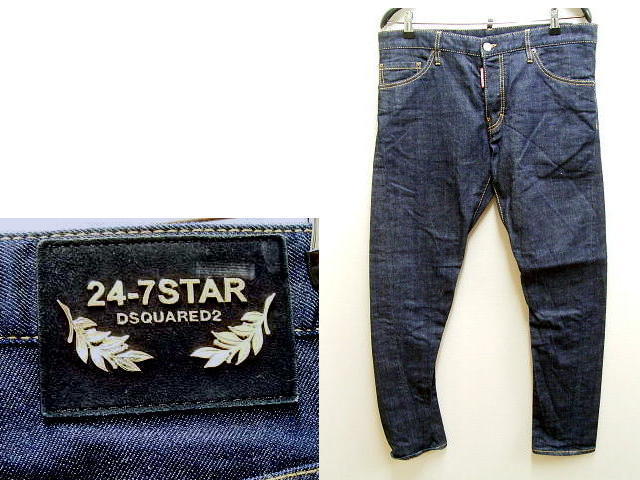 即決 [52]DSQUARED2 17SS SEXY TWIST JEAN S74LB0113 濃紺 ストレッチ