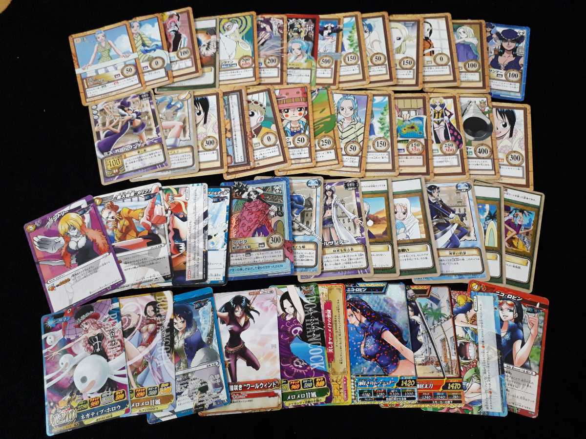 ワンピース カードダス 色々 女性キャラクター まとめセット ペローナ ボア ハンコック ニコ ロビン アルビダ ビビ 他 の落札情報詳細 ヤフオク落札価格情報 オークフリー スマートフォン版
