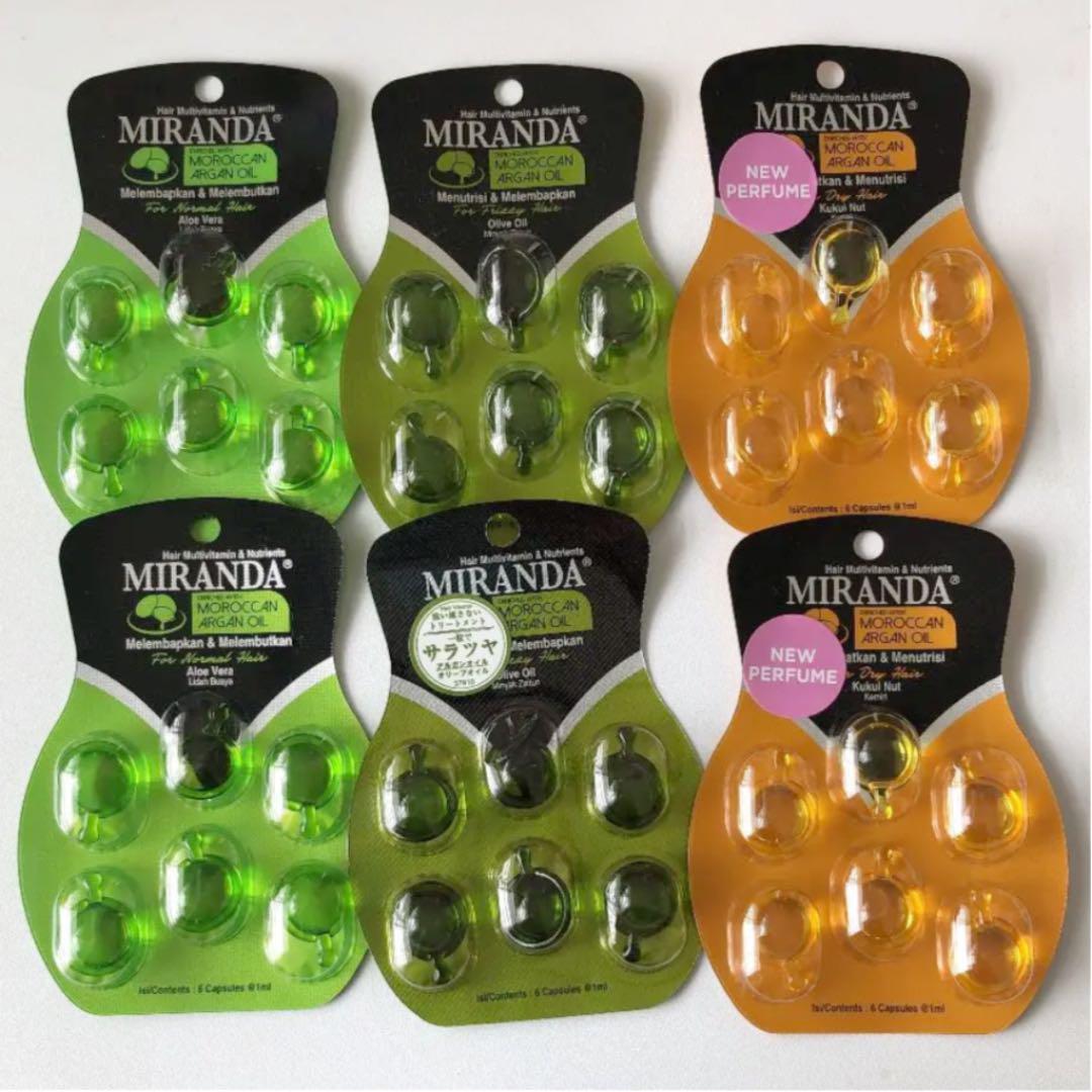 新品 ミランダ ヘアオイル トリートメント Miranda ヘアオイル 3種類 6点 新品 の落札情報詳細 ヤフオク落札価格情報 オークフリー スマートフォン版