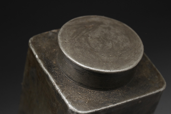 ・唐物古錫　大茶壺　高さ16.5cm 重さ1210g 西か4-1009① トニチ 唐物 古錫 大茶壺 高さ16.5cm 重さ1210g 西か4-
