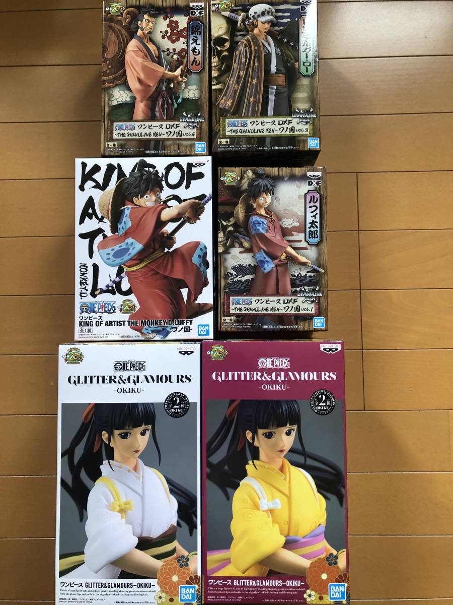 新品 未開封 ワンピース フィギュア ワノ国 6種セット お菊2種 きんえもん ルフィ2種 ロー の落札情報詳細 ヤフオク落札価格情報 オークフリー スマートフォン版