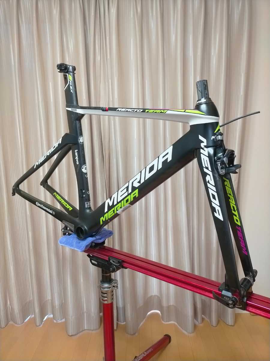 メリダリアクトチームe teame 2015 直9万 メリダ MERIDA 2015年モデル REACTO TEAM-E フレームセット XSサイズの