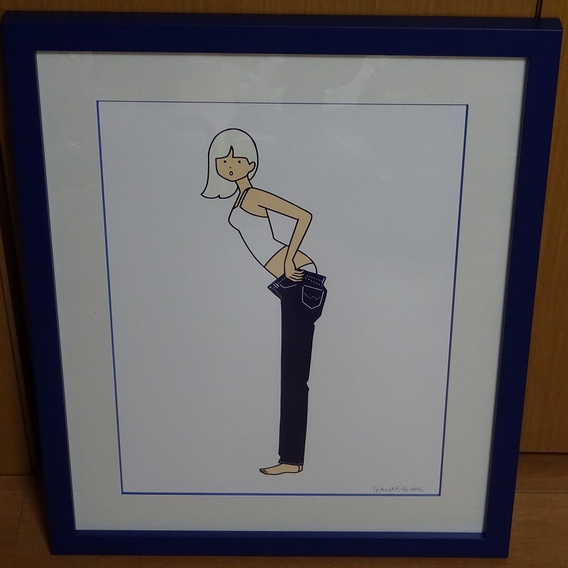 白根ゆたんぽ 直筆サイン入りシルクスクリーン「EDWIN」 白根ゆたんぽ