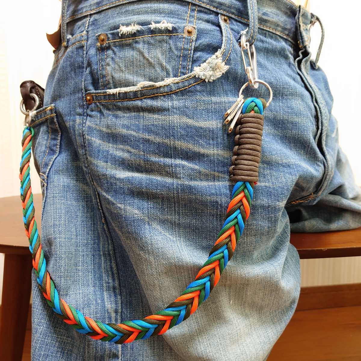 新品】【V字編み】ウォレットチェーン パラコード カラビナの落札情報詳細 - Yahoo!オークション落札価格検索 オークフリー