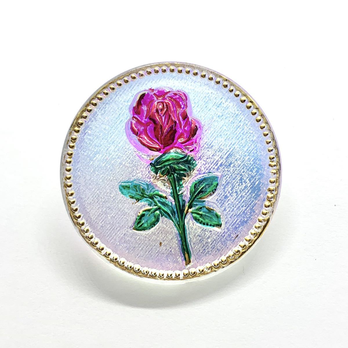 新品 チェコガラスボタン ヴィンテージボタン アンティークボタン 薔薇 の落札情報詳細 ヤフオク落札価格情報 オークフリー スマートフォン版