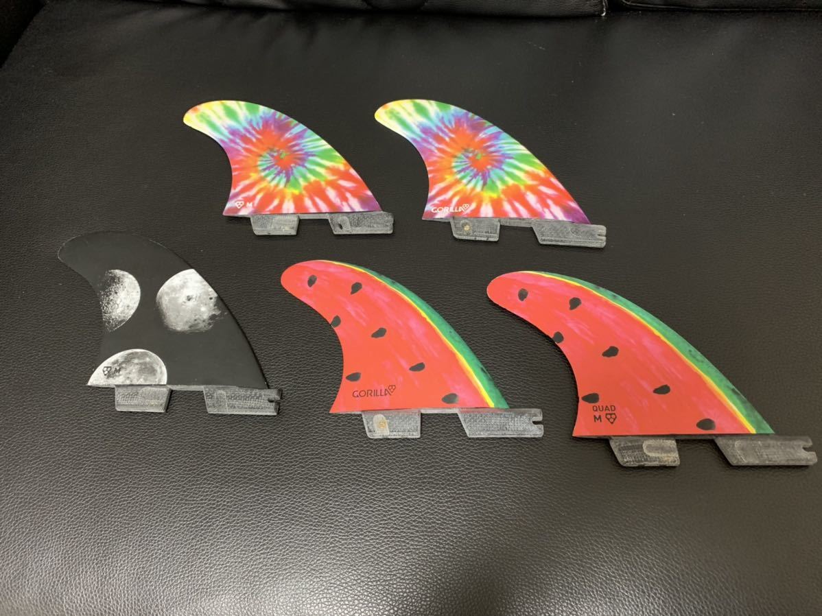 ゴリラ 5フィン FCS2 美品 fcs2 gorillaフィン M QUAD トライ 5枚 Tri