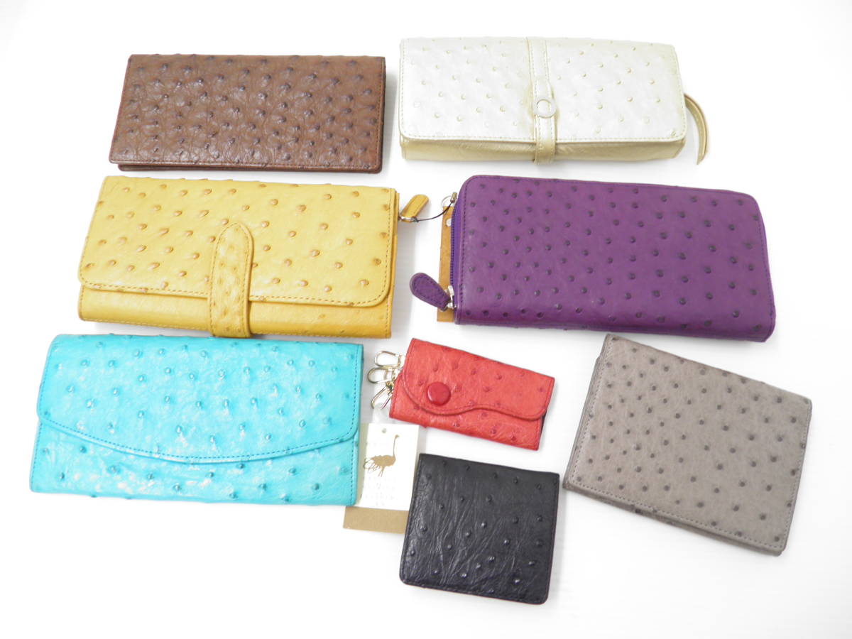 A3a壱 まとめ売り オーストリッチ他 8点セット レディースウォレット 二つ折り 長財布 キーケース 小銭入れ コインケース の落札情報詳細 ヤフオク落札価格情報 オークフリー スマートフォン版
