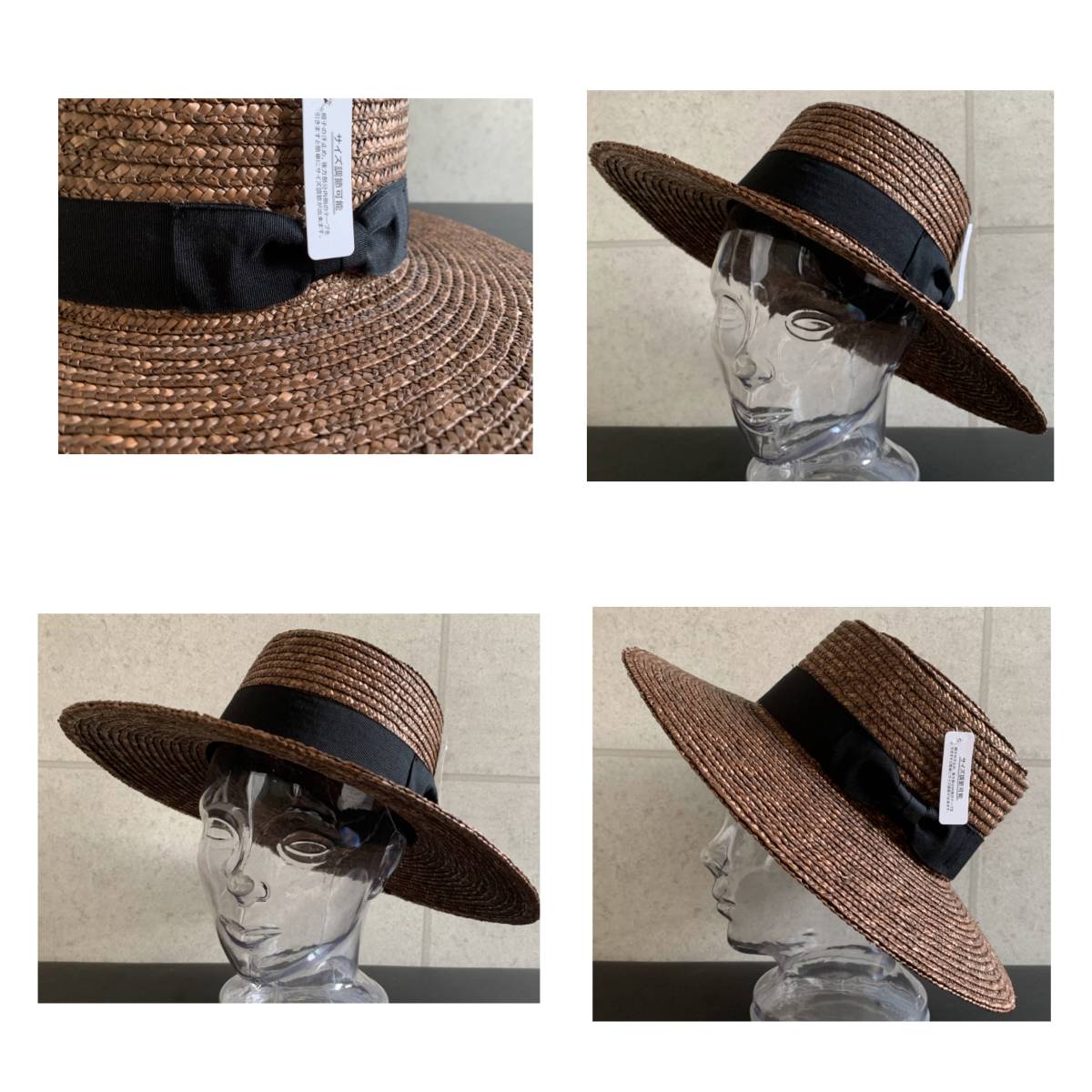 新品 帽子 カンカン帽 つば広 ブレード ポークパイ風 麦わら帽子 メンズ レディース 紫外線対策 サイズ調整可能 プチプラ 男女兼用 の落札情報詳細 ヤフオク落札価格情報 オークフリー スマートフォン版