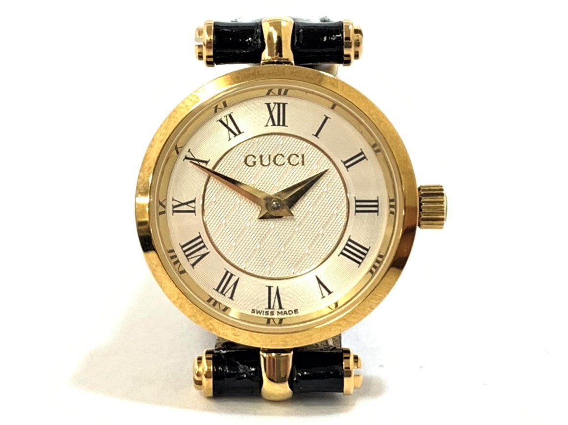 Gucci グッチ 40l シェリーライン レディース 腕時計 白 文字盤 ゴールド Gq40 クォーツ 純正ベルト 説明書 保証書 ケース 現状品 M の落札情報詳細 ヤフオク落札価格情報 オークフリー スマートフォン版