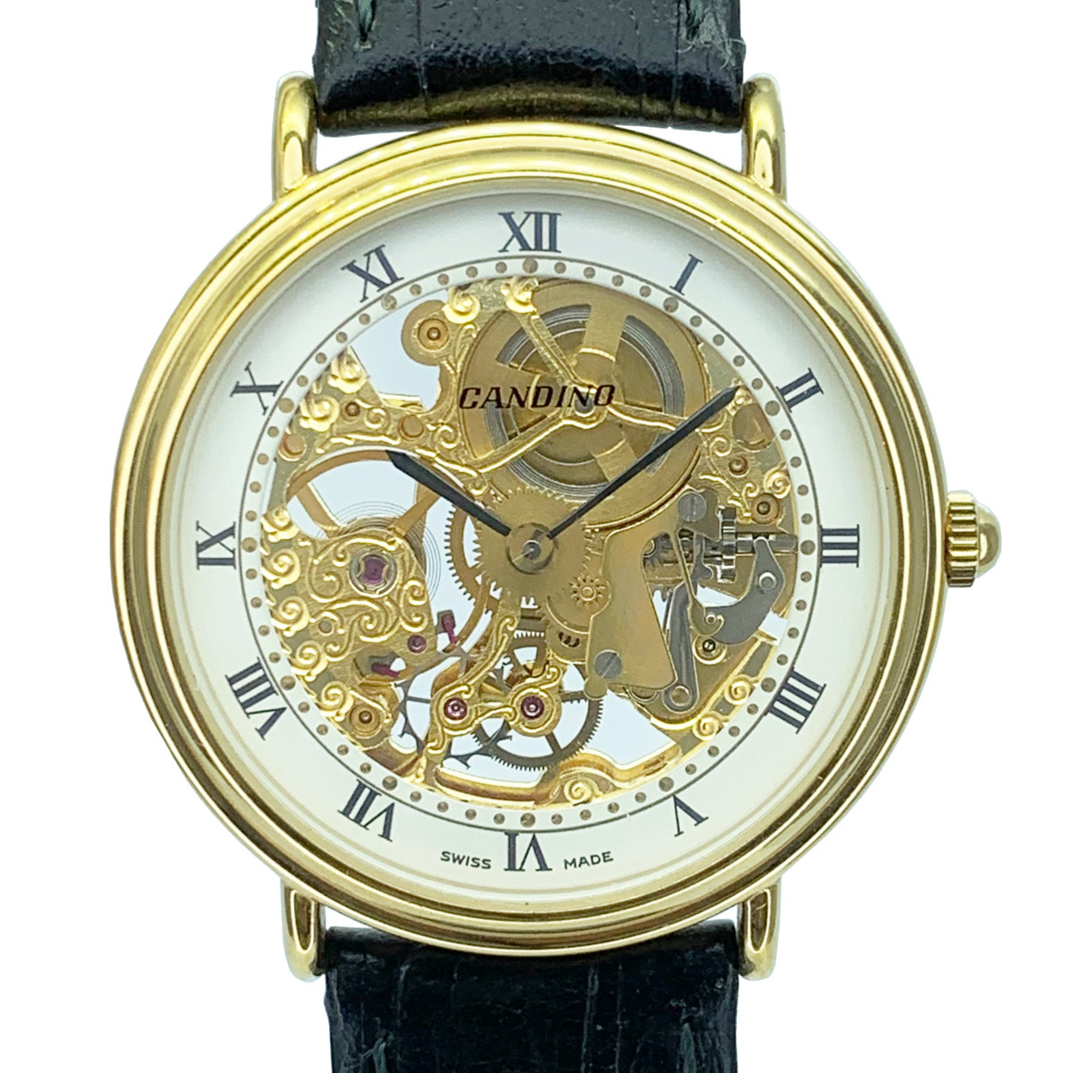 CANDINO / キャンディーノ スケルトン 自動巻き ローマン ゴールド