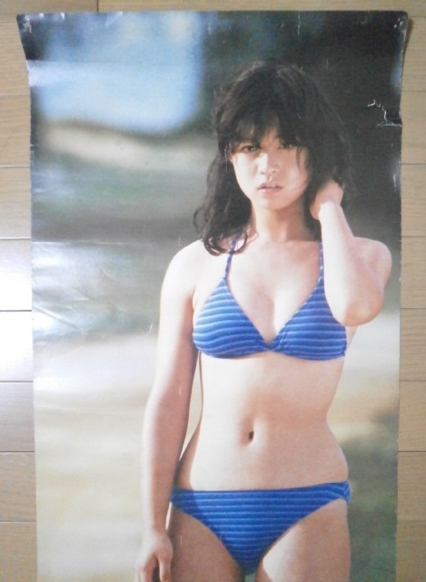 中森明菜 特大 立看サイズ ポスター 約103cm×36.5cm 当時もの 水着