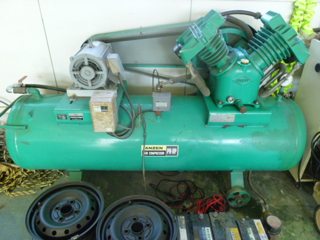 安全自動車7.5kw大型コンプレッサー PH-8DA 350L 200V