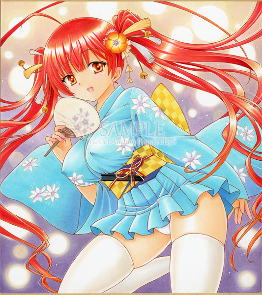 新品】同人手描きイラスト「ホノルル 浴衣Ver.」アズールレーン 色紙の