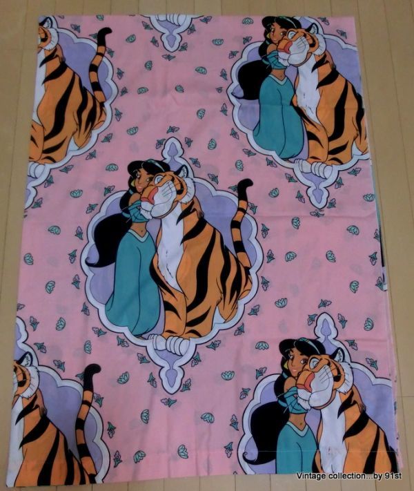 美品 アメリカ ビンテージ アラジン ジャスミン ピンク フラット 人気 シーツ リメイク ハンドメイド の落札情報詳細 ヤフオク落札価格情報 オークフリー スマートフォン版