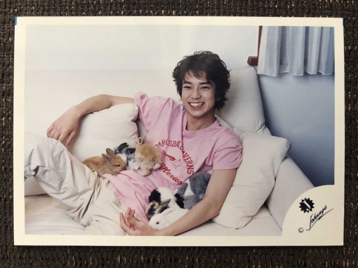 嵐 松本潤 写真 希少 ジャニーズ レア貴重□美品 嵐 松本潤 公式写真□ジュニア時代□うさぎ□生写真