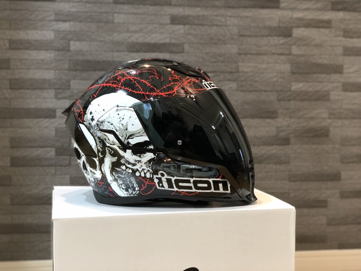 Icon アイコン Airflite エアフライト ヘルメット Skull 18 ブラック/L  