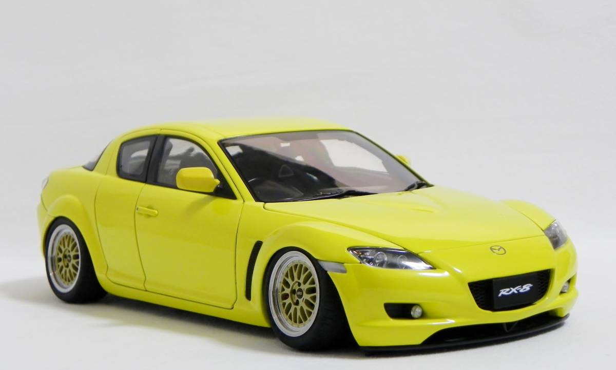 オートアート 1/18 マツダ RX-8 ライトニングイエロー BBS ローダウン