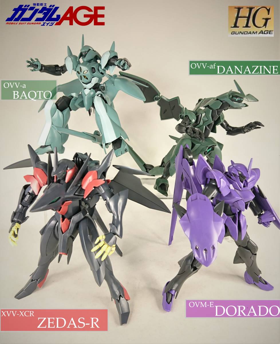 ベイガン可変機体４セット ゼダスｒ ドラド ダナジン バクト ガンダムａｇｅ 部分塗装完成品 の落札情報詳細 ヤフオク落札価格情報 オークフリー スマートフォン版