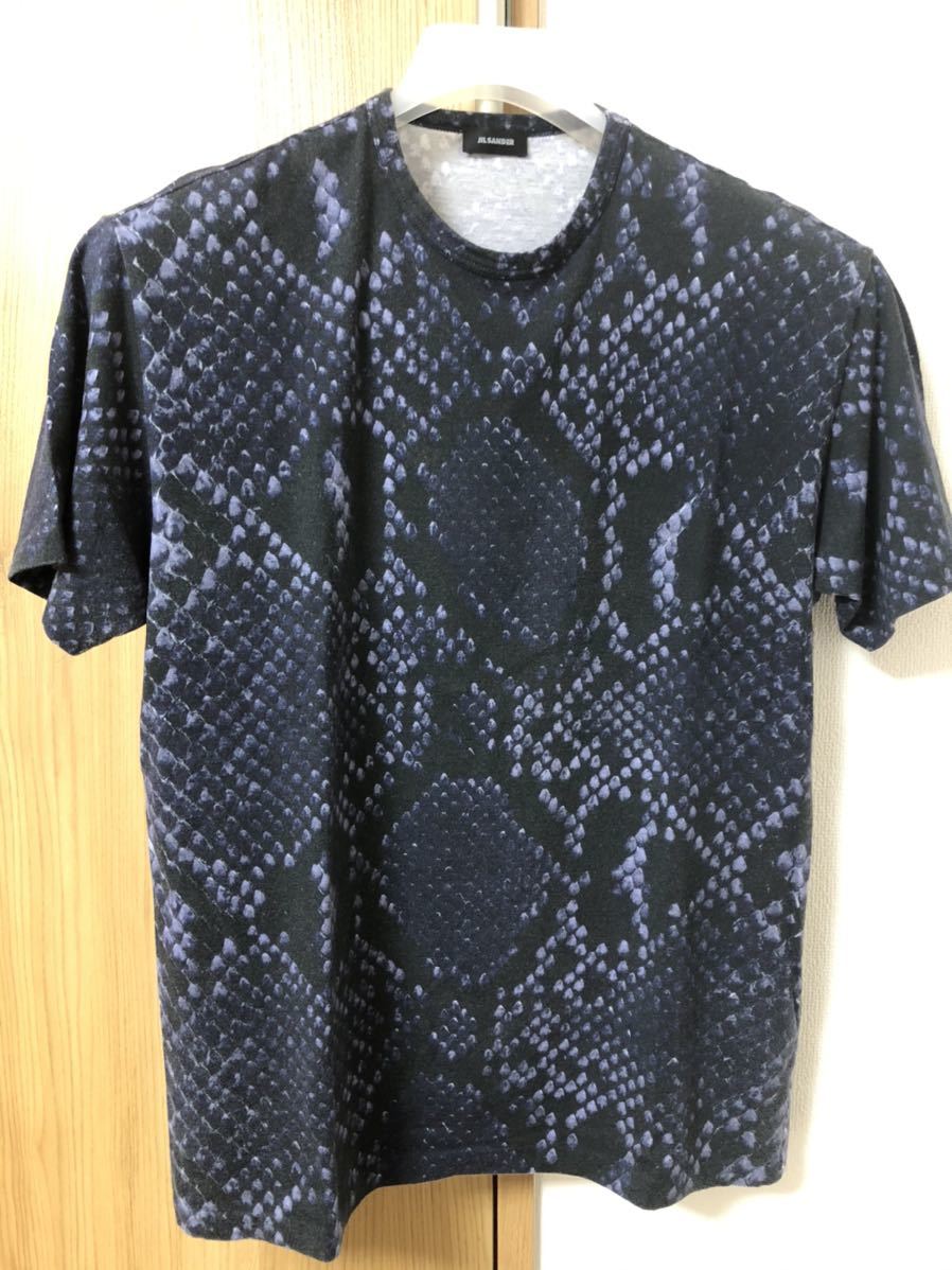 JIL SANDER ラフシモンズ期 2012SS パイソン柄Tシャツ XSの落札