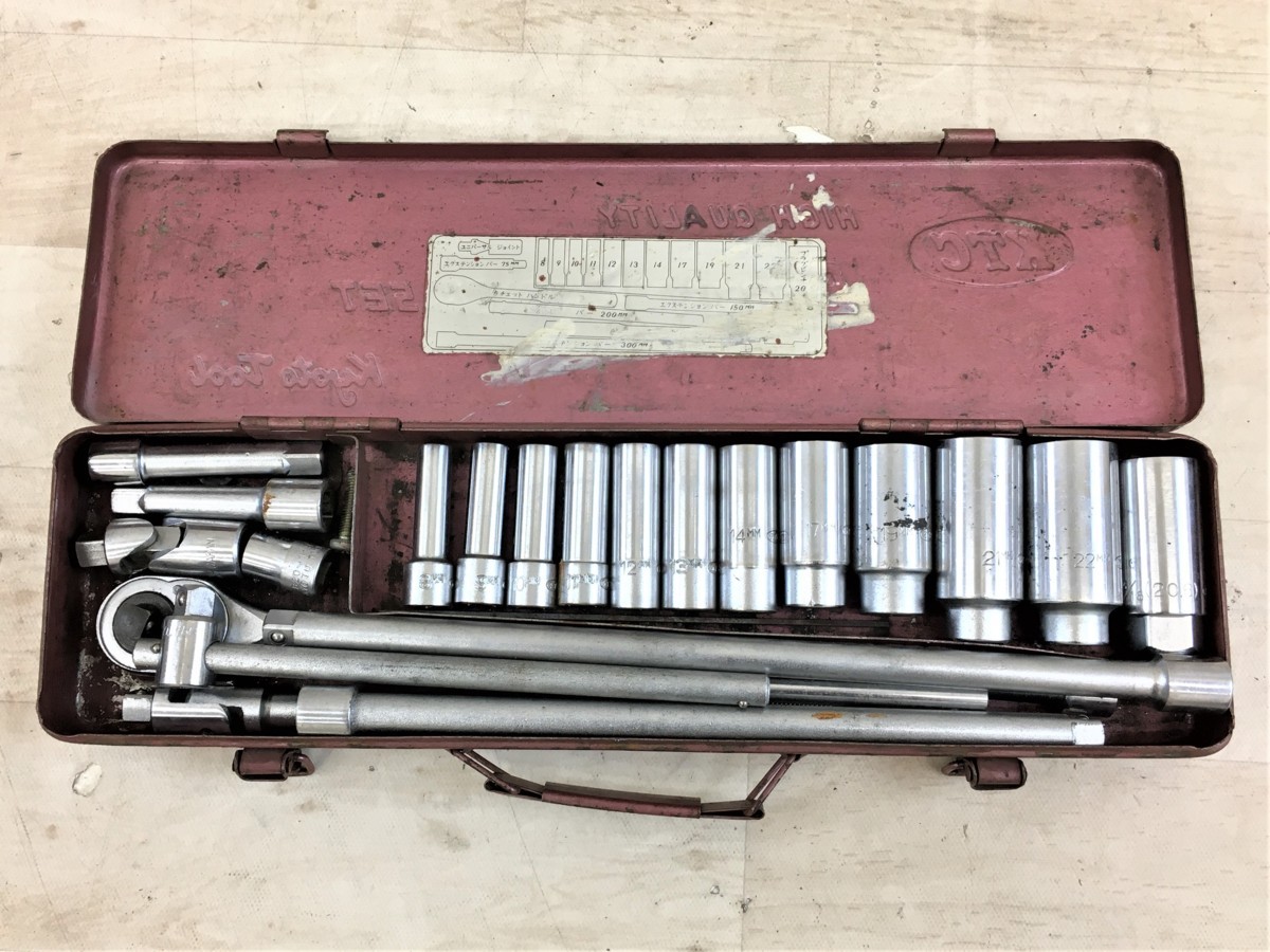 【工具】KTC SOCKET WRENCH SET ソケットレンチセット HIGH QUALITY ボックスレンチ KYOTO TOOL 京都
