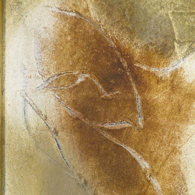 辻村史朗 「寝そべる裸婦」 額装20号 陶芸・絵画・書道と、多彩な