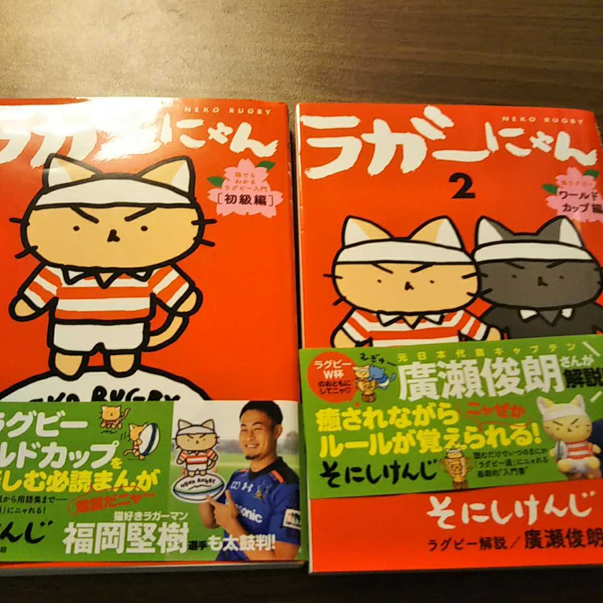 ラガーにゃん１ 猫でもわかるラグビー入門 初級編 2猫ラグビー ワールドカップ編 2冊セット そにしけんじ 即決 送料無料 の落札情報詳細 ヤフオク落札価格情報 オークフリー スマートフォン版