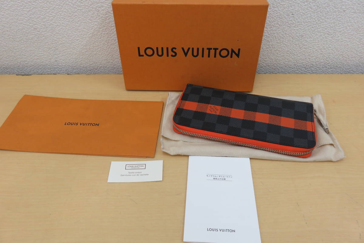 ルイヴィトン N63308 ポルトフォイユ ヴァスコ ダミエラウンドジップ財布
