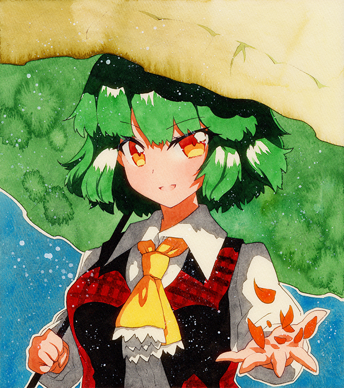 同人手描き色紙イラスト 東方Project 「風見 幽香」