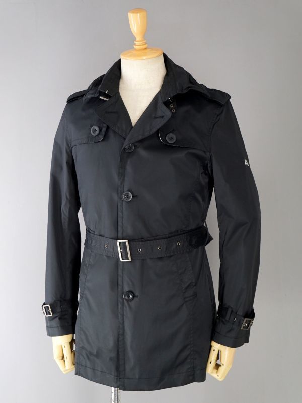 ☆バーバリー BURBERRY BRIT メンズトレンチコート黒 美品