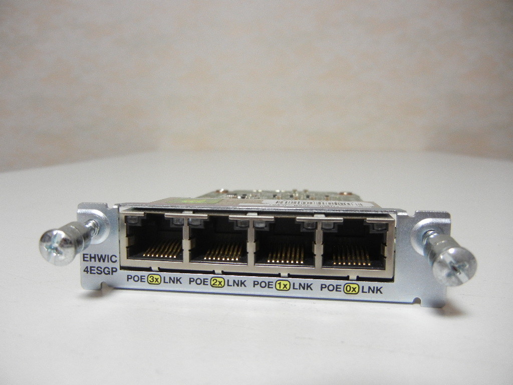 中古 Cisco ルーターモジュール Ehwic 4esg P ギガビット イーサネット拡張高速 Wan インターフェイス カード Poe対応 の落札情報詳細 ヤフオク落札価格情報 オークフリー