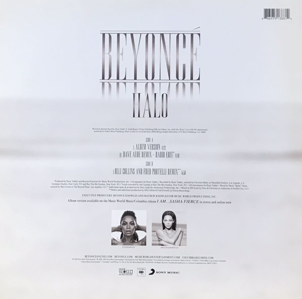 BEYONCE ビョンセ / HALO オリジナルとリミックスを収録 12inch 