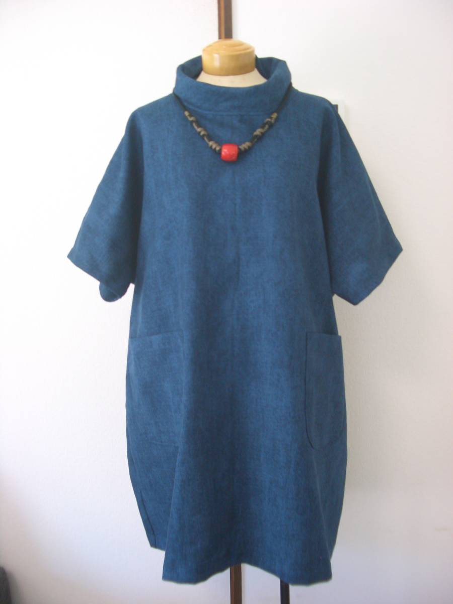 新品 ハンドメイド ロール襟ドルマン袖チュニックワンピース ４９１ の落札情報詳細 ヤフオク落札価格情報 オークフリー スマートフォン版