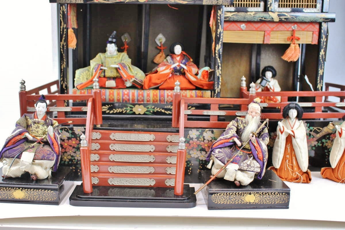 豪華 雛御殿 大型 高さ60cm × 幅70cm 雛人形/櫓/内裏雛/お内裏様