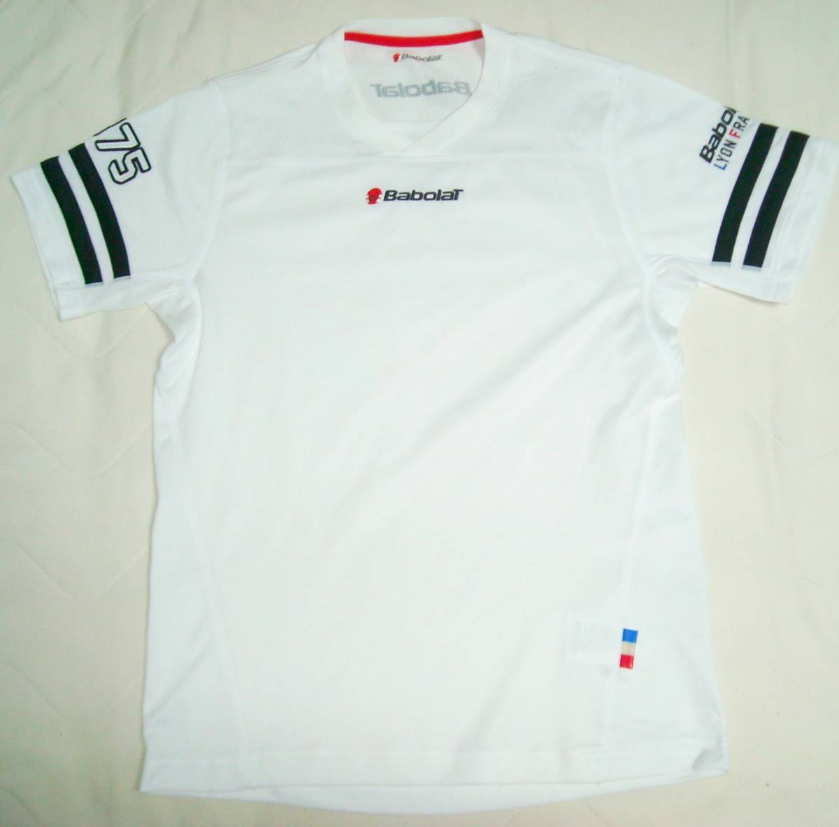 美品 Babolat バボラ メンズテニスウエア Dry半袖tシャツ Bab 1805 白 サイズｍ 身長167 173 胸囲 95 の落札情報詳細 ヤフオク落札価格情報 オークフリー スマートフォン版