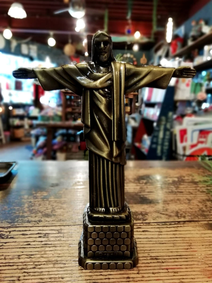 コルコバードのキリスト像 インテリア兼屋外アウトドア置物彫刻オブジェガーデン飾りアクセント宗教イエス