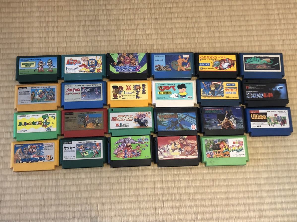 ファミコンソフト カセット 23個 スーパーマリオ エキサイトバイク など の落札情報詳細 ヤフオク落札価格情報 オークフリー スマートフォン版